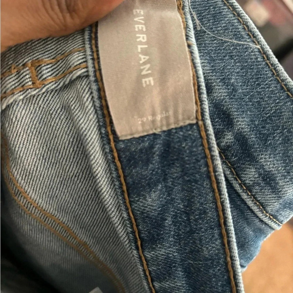 Everlane Jeans Women’s Blue m regular raw hem high rise wash slim leg denim - Picture 3 of 5